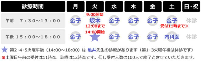診療担当表