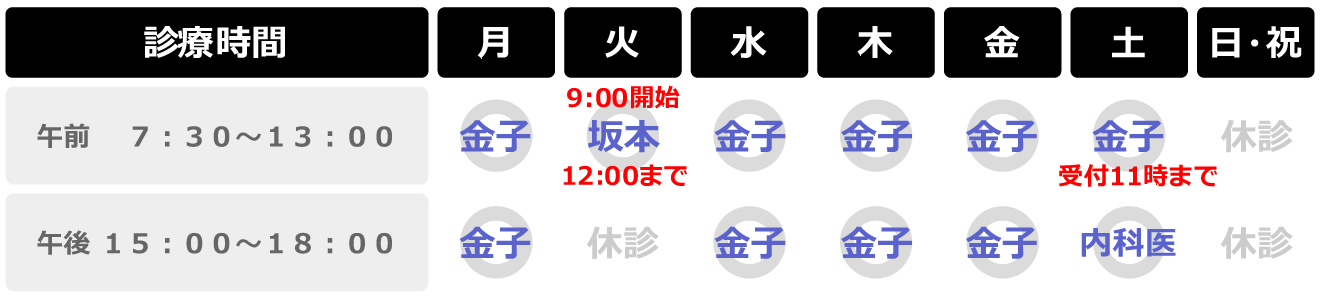 診療担当表