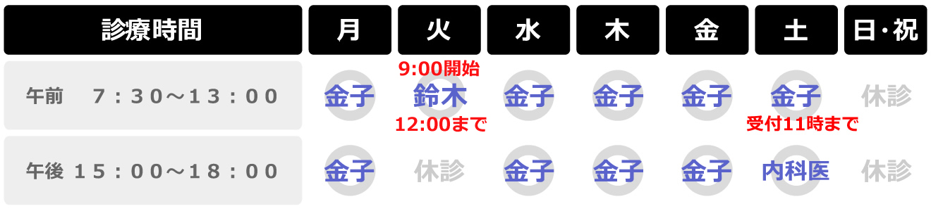 診療担当表